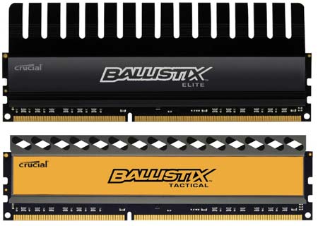 Crucial представляет оперативную память Ballistix Tactical, Ballistix Elite